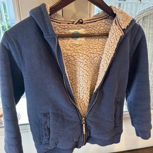 Boden Sherpa Lined Sweatshirt Jacket